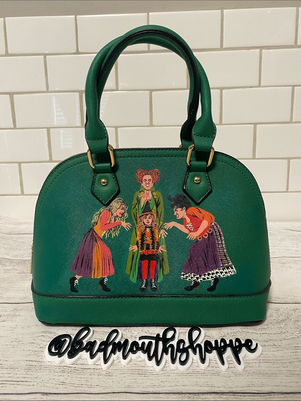 *OOAK I Put a Spell on You Crossbody Purse Hocus Pocus Hand Painted by All Drawn